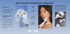 Promotional graphic for a derma roller with the headline “Roll Your Way to Smoother, Firmer Skin.” Left section explains it uses micro-needles to trigger healing, boost collagen, and improve skincare absorption. Benefits: firmer skin, reduced scars, smoother texture, and healthier complexion. Center shows the roller with 3 heads, a micro-needle close-up, and 3 steps: Prep (cleanse/disinfect), Treat (roll problem areas), Nourish (apply serum). Right shows interchangeable heads for custom treatment.